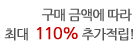 ���űݾ׿� ���� �ִ� 110% �߰�����